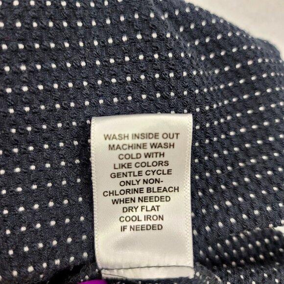 Elle Womens Black Dot Mini Skirt Faux Leather Trim Pockets Medium - Picture 4 of 7